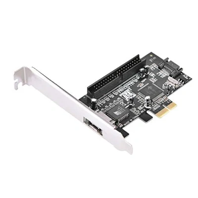 Image de Carte Adaptateur PCIe SATA, PCI E vers ATA133 + Raid SATA II eSATA avec Lecteur de CD, 1 Interface Interne &amp; Externe
