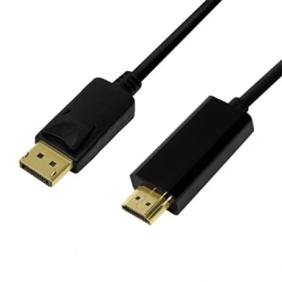 Image de Câble de connexion DisplayPort 1.2 vers HDMI High Speed avec Ethernet (1.4) 4K pour Full HD et 3D Excellente transmission sonore 3 m