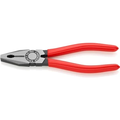 Image de Knipex Pince universelle noire atramentisée, avec gaines bi matière 160 mm (carte LS/blister) 03 02 SB