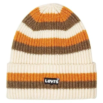 Image de Levi&#039;s Mixte ESSENTIAL RIBBED BATWING BEANIE, Off White, Taille unique EU