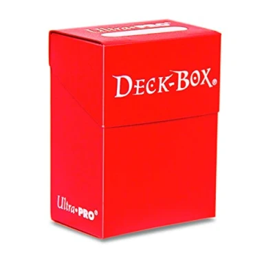 Image de Asmodee 81452 Accessoire de jeu cartes à jouer et collectionner Boîte polydeck pour 75 deck protectors rouge nacré