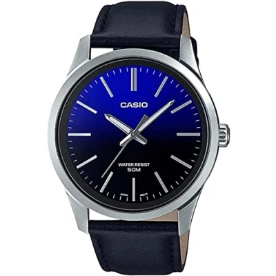 Image de Casio Hommes Analogique Numérique Quartz Montre avec Bracelet en Cuir