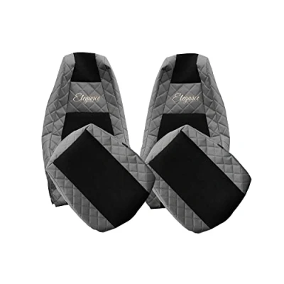 Image de F CORE Housses de Siege Camion compatibilité pour Scania R NEXTGEN S 01.17 Intégré conducteur Passager sièges Standard Gris