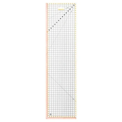 Image de Fiskars Règle à Patchwork, 15 x 60 cm, Surlargeur de Couture 1 Lignes quadrillage d&#039;un demi centimètre interrompues, d&#039;angle, plastique PET, 1066360