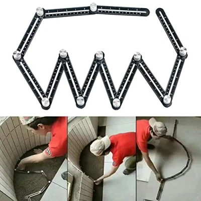 Image de Règle de mesure multi angles Outil d&#039;angle d&#039;angles en aluminium qualité supérieure Convient pour les bricoleurs, carreleurs, artisans