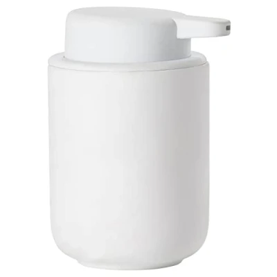 Image de Zone Denmark Ume Distributeur de Savon Liquide en faïence avec revêtement Soft Touch Blanc