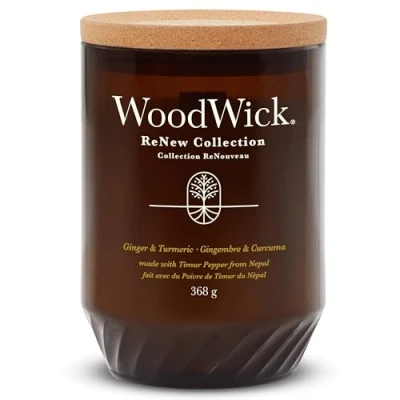 Image de WoodWick Scented Candle Large ReNew Ginger &amp; Tumeric 13 cm / ø 9