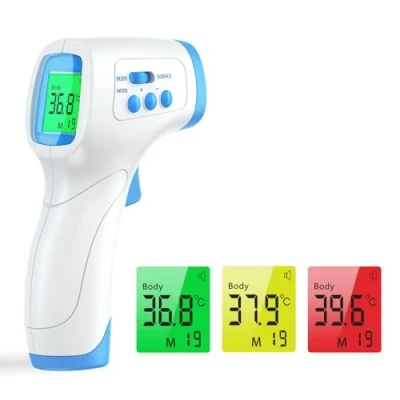 Image de Thermomètre Frontal, Wawech Termomètre medical sans contact, infrarouge Frontal avec Alerte Fièvre Fonction Mémoire, Affichage à LCD, Thermometre Bébés Adultes