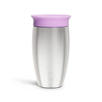 Image de Munchkin Acier Inoxydable Tasse d’Apprentissage Miracle 360 pour Bébé, Antifuites Enfant sans BPA, Compatible Lave Vaisselle, Verre Bébé 12 mois et plus 296 ml, violette