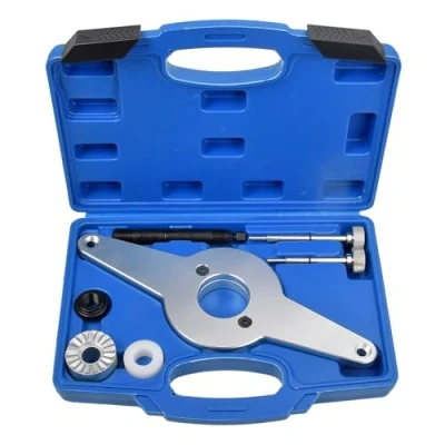 Image de Uenopedin MJ Kit d&#039;outils de retenue, amortisseur vibrations, outil retrait poulie vilebrequin, convient pour 4 cylindres 1,8 L 2,0 TFSI moteur # T10531, T10531/1, T10531/2, T10531/3,