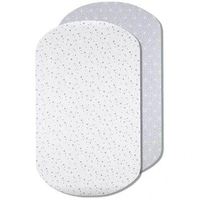Image de Lovely Hippo Draps Housses cododo Iora Compatible 100% Coton Drap Housse 60x80cm Comptaible (60 x 80 cm, Constellation Grise)