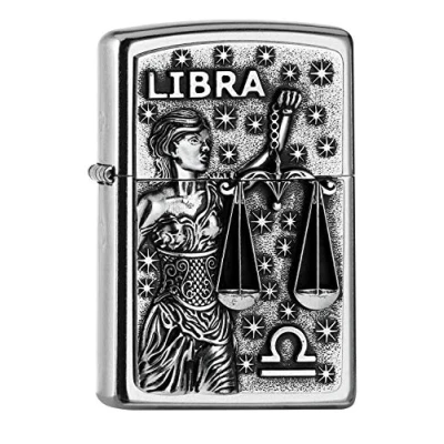 Image de Zippo 2006502 PL 207 Libra Tierkr. V19 Briquet en Laiton Design 5,83,81,2