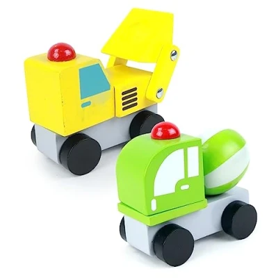 Image de PLANETE Bois Véhicule de Chantier À Construire FSC 053361 1 pièce Modèle Aléatoire Jeu pour Enfant Récréation 8 cm x 5 Partir 18 Mois