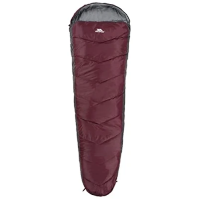 Image de Trespass Somnolent Sac de Couchage 3 Saisons avec Fermeture éclair bidirectionnelle 230 x 85 55 cm Unisexe, Cassis, Taille Unique