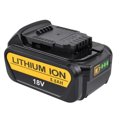 Image de Tecmana 18V 5.5Ah Batterie Remplacement pour Dewalt DCB184 DCB182 DCB181 DCB180 DCB200 DCB203 DCB204