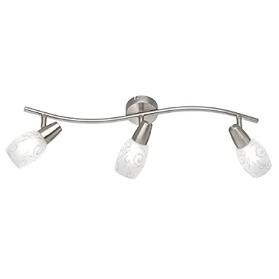 Image de Reality, Spot, Colmar 3xE14, max.28,0 W Verre satiné, Transparent claire, Corps: metal, Nickel mat L:56,0cm, L:8,0cm, H:19,0cm IP20