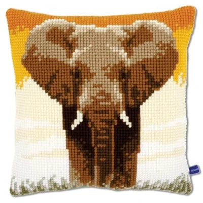 Image de Vervaco Kit coussin au point de croix Eléphant I