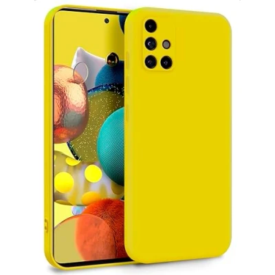 Image de MyGadget Coque pour Samsung Galaxy A51 5G Case Silicone Souple &amp; Soft Doublure Microfibre Cover TPU Protection Extra Fine Légère Jaune