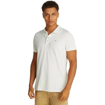 Image de Tommy Jeans SLIM Placket Polo grey, Homme, Taille: 48, Grey
