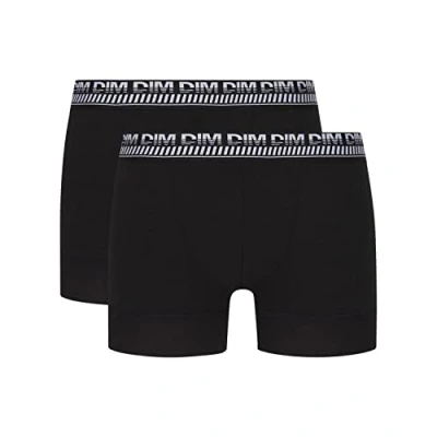 Image de DIM Boxer Homme Stay and Fit Coton 3D Flex x2, Noir, XL