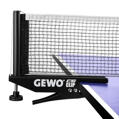 Image de GEWO CS Clip Filet de ping Pong Unisexe Adulte, Noir, ITTF Standard
