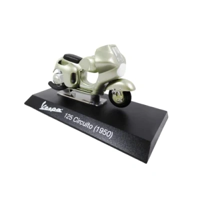 Image de OPO 10 Scooter Miniature de Collection 1/18 Compatible avec Piaggio Vespa 125 Circuito Vert 1950 Ves0029