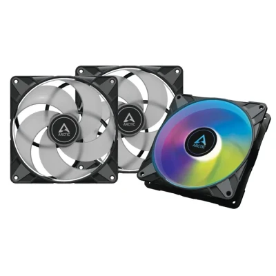 Image de Ventilateur ARCTIC P14 PWM PST A RGB 0dB Pack de 3 Noir