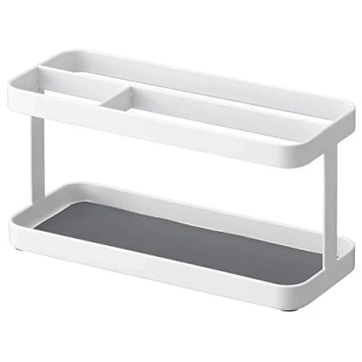 Image de Yamazaki 7303 Tower Support pour Organisateur de Table, Blanc, Acier, Minimaliste, 21 x 8.5 10.5 c m