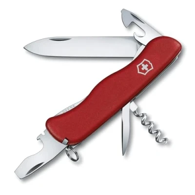 Image de Victorinox Picknicker Couteau de Poche Suisse, Multitool, 11 Fonctions, Lame Fixe, Tire Bouchon, Rouge