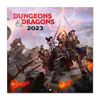 Image de Grupo Erik Calendrier Mural 2023 Donjons et Dragons 12 Mois, 30 x 60 cm, Avec 1 Poster Inclus, Sous Licence Officielle Certifié FSC Mensuel en Français Janvier à Décembre