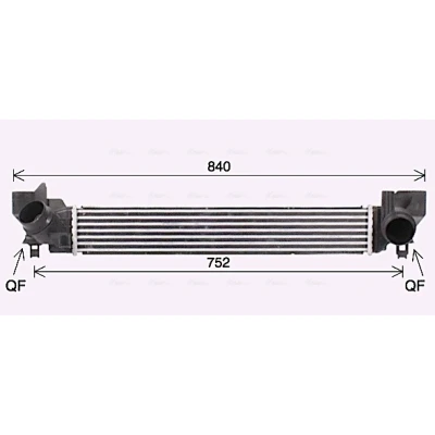 Image de PRASCO BW4579 Intercooler avec raccords rapides MINI: 3/5 portes, Countryman, BMW: 2 Active Tourer, X2, 1 portes