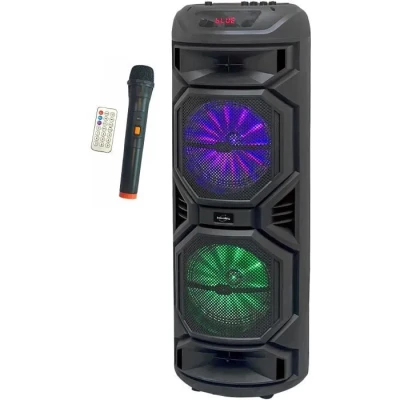Image de Enceinte Karaoké lumineuse INOVALLEY HP59 XXL Bluetooth V5.0 80 cm 800 W Noir Neuf