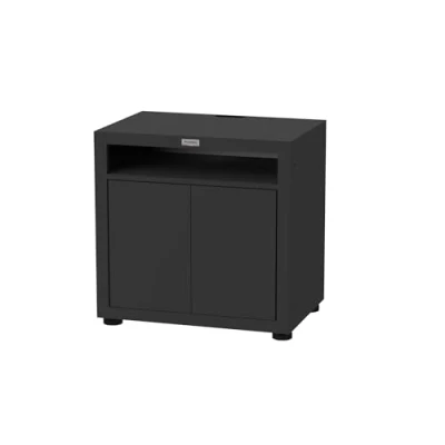 Image de LE MARQUIER Meuble Cuisson avec Tablette, 80 X 55 cm Noir