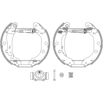 Image de TEXTAR Shoe Kit Pro 84052701 de freins, freins à tambours avec cylindre roue, élément d&#039;ajustage RENAULT: Kangoo I Express,