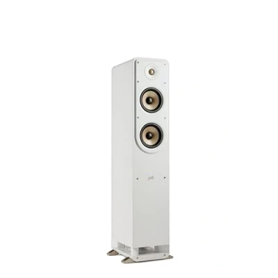 Image de Polk Audio Signature Elite ES50 Enceinte Colonne Hi FI Haute résolution pour Le Home cinéma, certifiée Res, Compatible avec Dolby Atmos et DTS:X (pièce), Blanche SIGS50ELWT