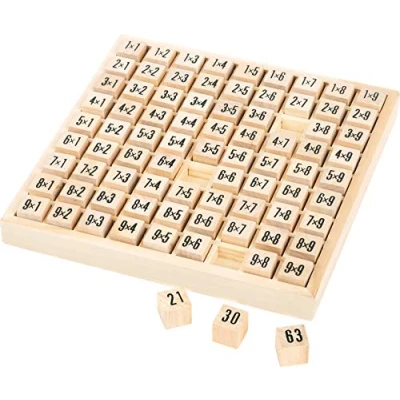 Image de Small Foot 7583 Table de multiplication en bois, apprenez l&#039;arithmétique façon ludique, à partir 7 ans