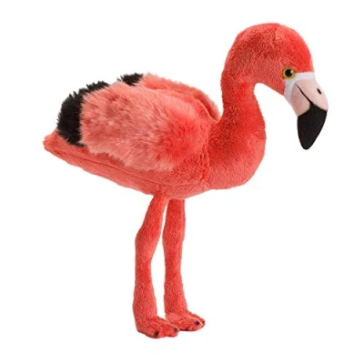 Image de WWF Plüsch Peluche Flamant Rose Réaliste avec de Nombreux Détails Ressemblants Douce et Souple Normes CE Hauteur 23 cm