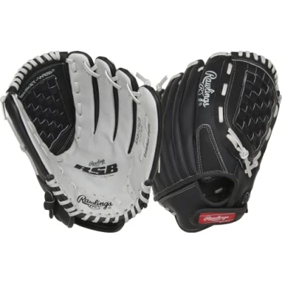 Image de Rawlings Rsb125gb 6/0 12 1/2 Bsk/NFC Gant de Softball Unisexe, Noir/Gris, 32 cm