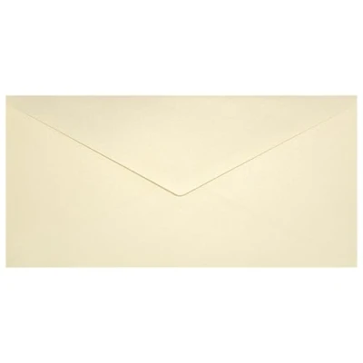 Image de Netuno 25 enveloppes longues vanilles DL 110x220mm Aster Metallic Gold Ivory rabat pointu nacrées brillantes métallisées pour invitations anniversaires mariage cartes de vœux