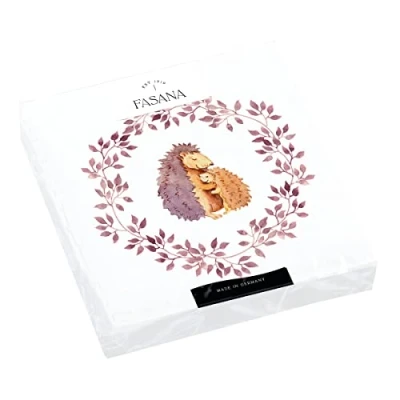Image de Lot de 20 serviettes table en forme hérisson Animaux Famille Automne Feuilles Décoration Découpage Technique serviette 33 x cm
