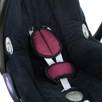 Image de BAMBINIWELT Lot de coussinets ceinture universels pour siège auto, compatible avec Maxi Cosi Cybex (bordeaux)