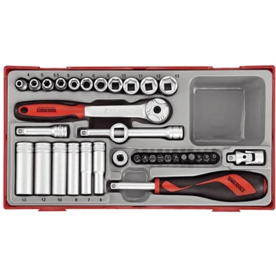 Image de TengTools 03490109 Clé à cliquet porte embouts Cassette en plastique Acier chrome vanadium