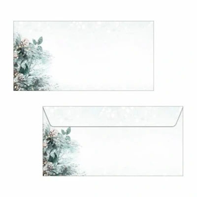 Image de SIGEL DU424 Enveloppe de Noël &quot;Eucalyptus magic&quot;, gommées, DL, 50 pièces