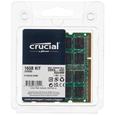 Image de Crucial RAM CT2K8G3S160BM 16Go Kit (2x8Go) DDR3 1600 MHz CL11 Mémoire pour Mac