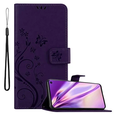 Image de Coque pour Samsung Galaxy S10 5G CADORABO Violet Similicuir Design floral Fonction stand
