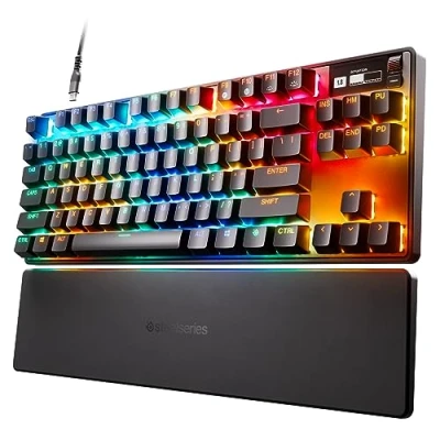 Image de SteelSeries Clavier HyperMagnetic gaming Apex Pro TKL le plus rapide Actionnement ajustable Format sans pavé numérique adapté à l’esport RVB USB C Édition 2023 Allemand QWERTZ