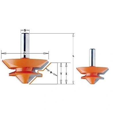 Image de CMT Orange Tools 955,503,11 Fraise à joints 45 degrés hm s 31,7 d 70 x 12