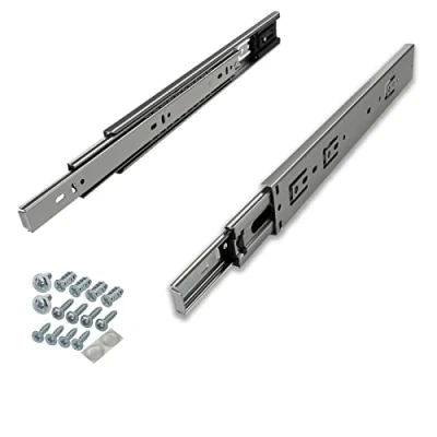 Image de SOTECH 2 paires de Coulisses à sortie totale KV 45 H45 L400 SE MS 400 mm retour automatique, capacité charge kg, glissière télescopique avec jeu vis