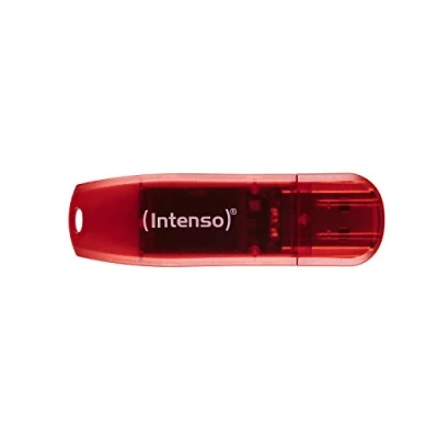 Image de Intenso Rainbow Line Lecteur USB Flash 128 Go Type A 2.0 Rouge, Transparent
