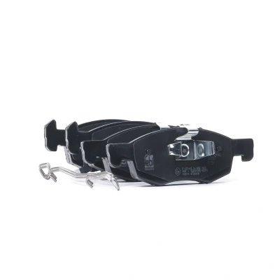 Image de FEBI BILSTEIN 16907 Jeu de plaquettes frein Essieu avant avec indicateur d&#039;usure clip piston, attaches OPEL: Corsa E 3/5 portes